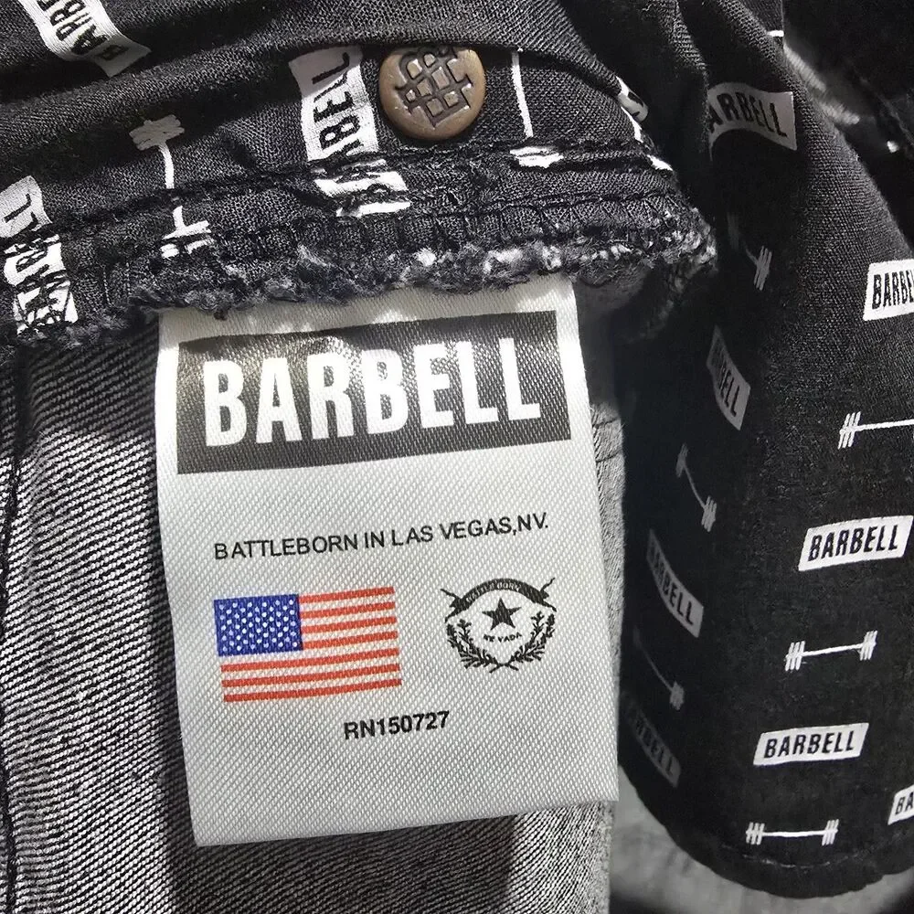Barbell Apparel Mens Straight Leg Athletic Fit 5 Pocket Cotton Blend Jeans 36x28